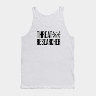 Cybersecurity Threat Researcher Icon Black Tank Top